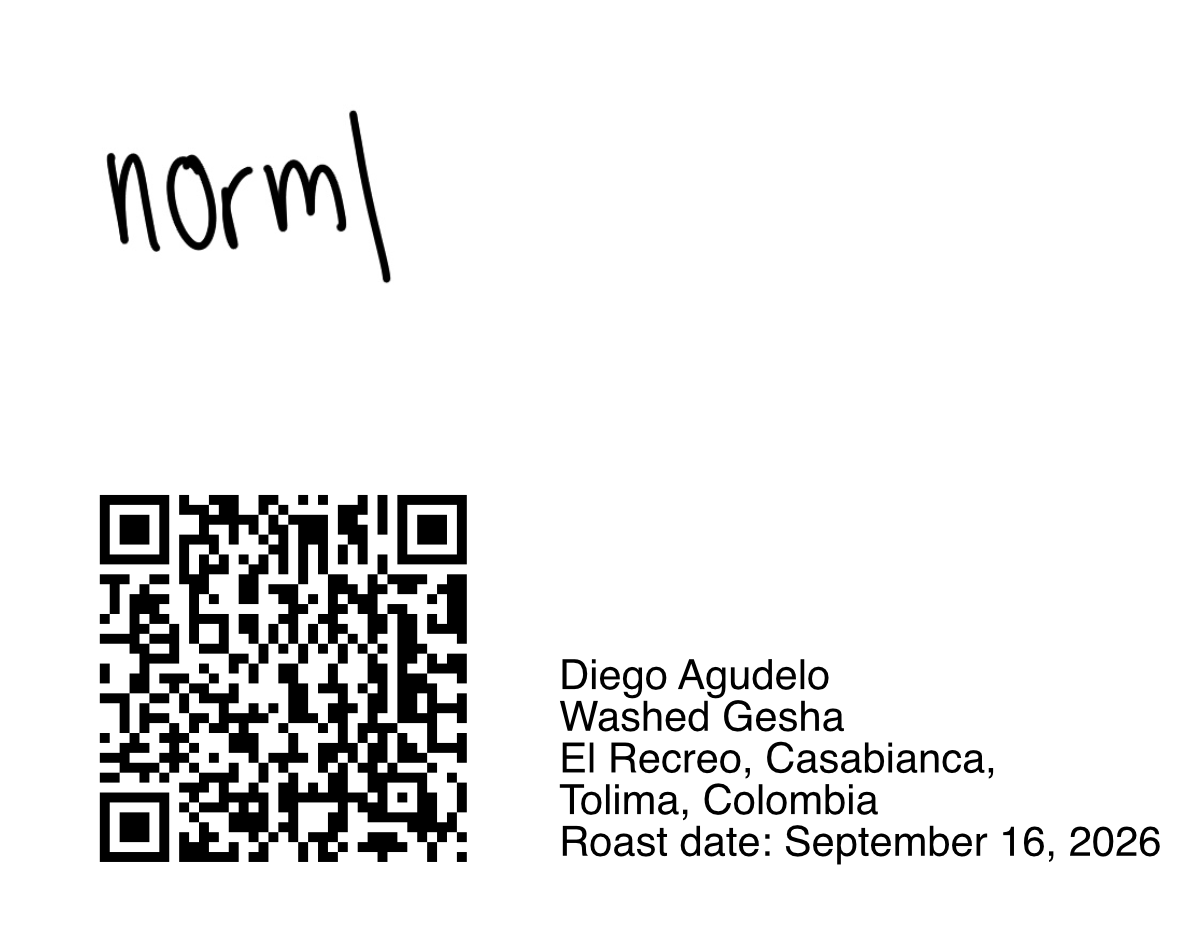 Diego Agudelo — roast date September 16, 2026