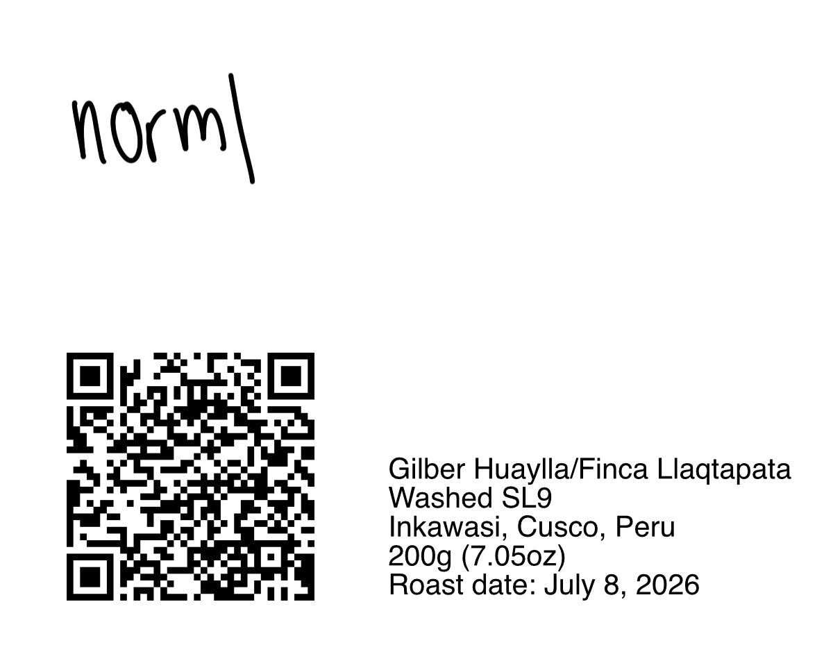 Gilber Huaylla SL9 - 200g (7.05oz) - Roasted 07/08/2026