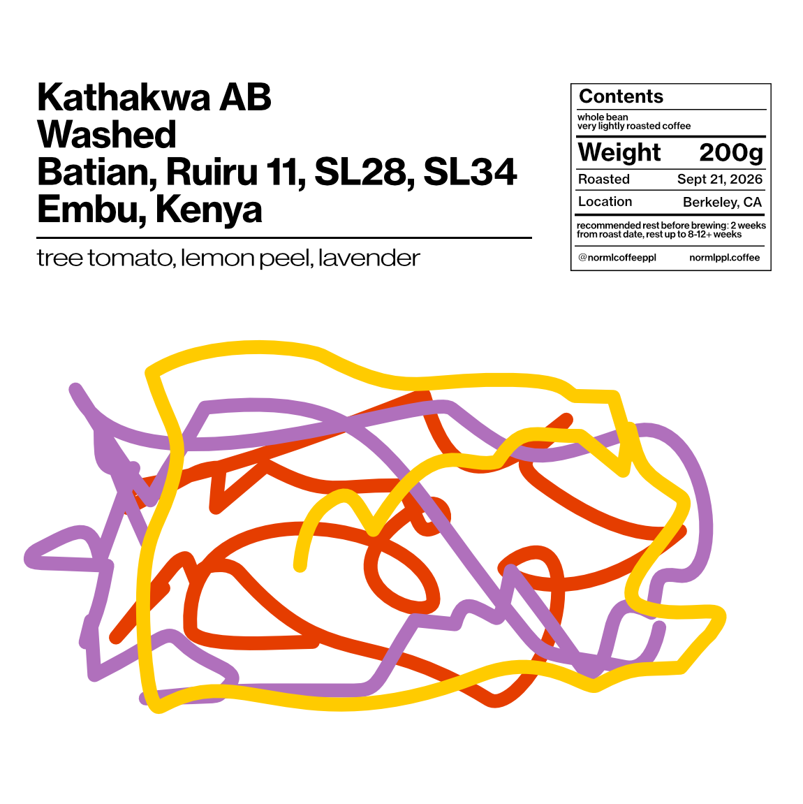 Kathakwa AB - Washed - Embu, Kenya - 200g (7.05oz) - Roasted 09/21/2026