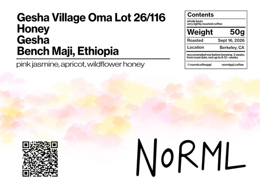 Gesha Village Oma Lot 116 - Honey Gesha - 50g (1.76oz) - Roasted 09/16/2026