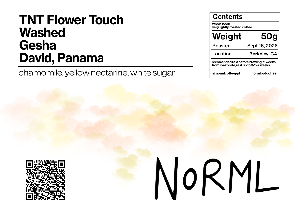 TNT Flower Touch Gesha (roast A) label