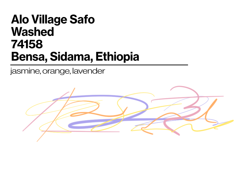 Alo Village Safo - Washed - 74158 - 100g (3.53oz) - Roasted 09/30/2026