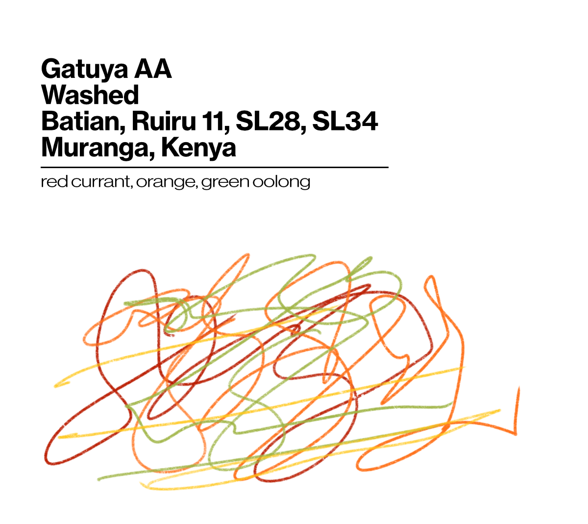 Kenya Gatuya AA - Washed - Batian, Ruiru 11, SL28, SL34- 200g (7.05oz) - Roasted 09/30/2026