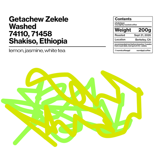 Getachew Zekele, Tero Farm, Washed G1 - 200g (7.05oz) - Roasted 09/21/2026