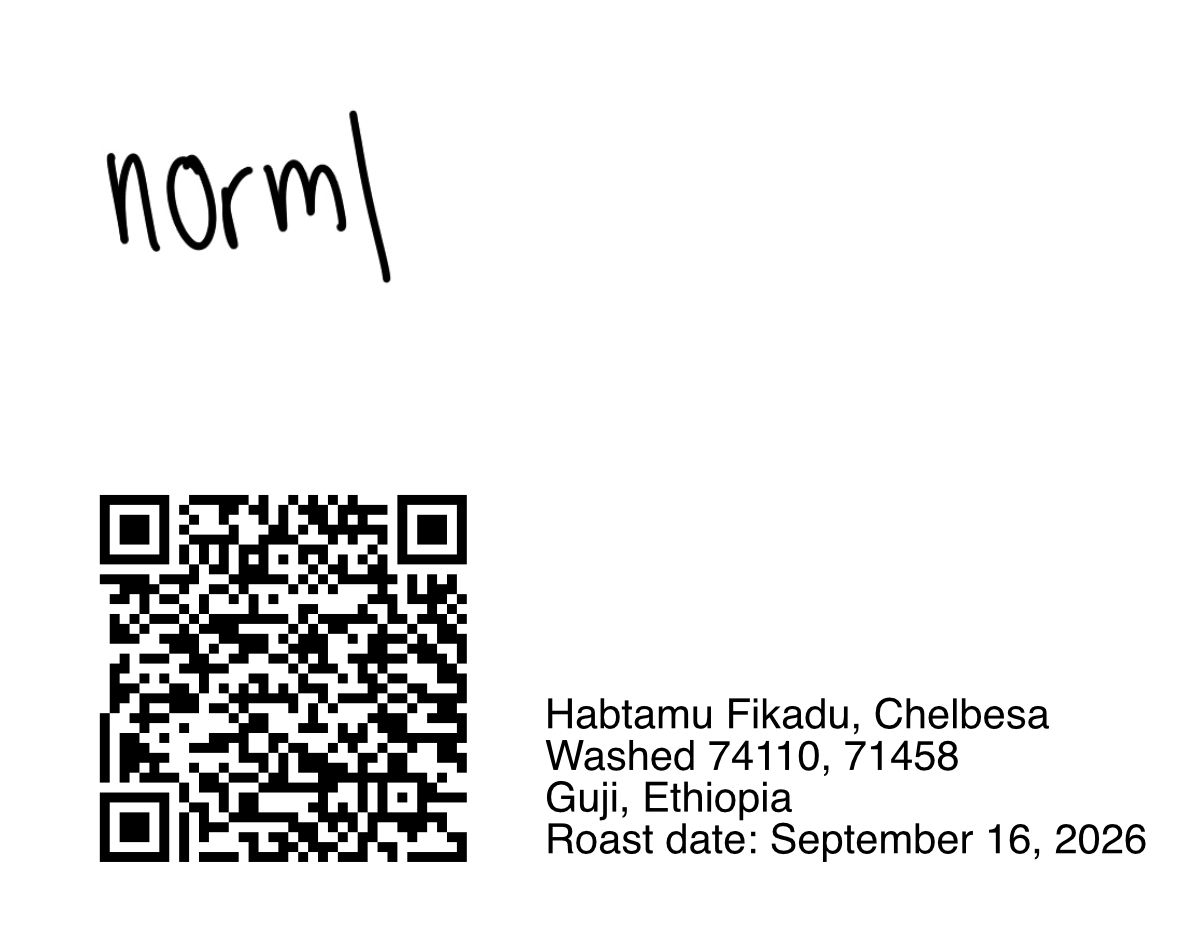 Habtamu Fikadu, Chelbesa — roast date September 16, 2026