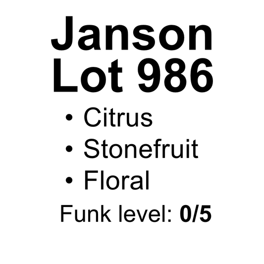 Janson Lot 986 - Washed Gesha - 50g (1.76oz) - Roasted 01/14/2026