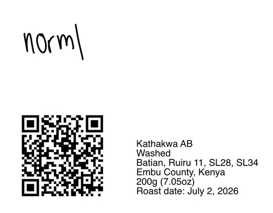 Kathakwa AB Batian, Ruiru 11, SL28, SL34 - 200g (7.05oz) - Roasted 07/02/2026