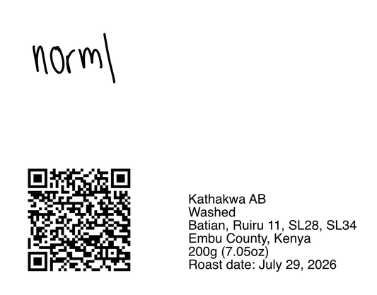 Kathakwa AB Batian, Ruiru 11, SL28, SL34 - 200g (7.05oz) - Roasted 07/29/2026