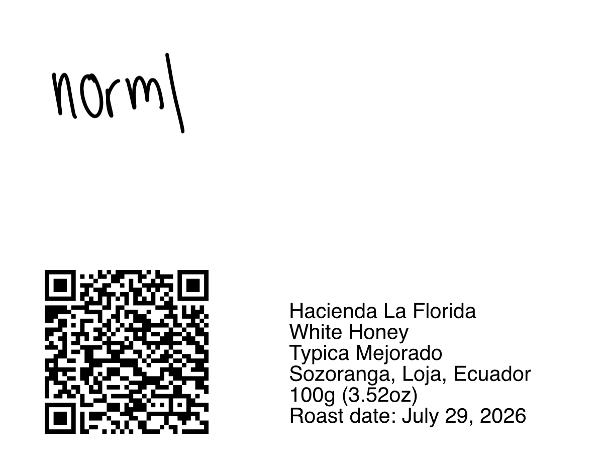 Hacienda La Florida White Honey Mejorado - 100g (3.52oz) - Roasted 07/29/2026