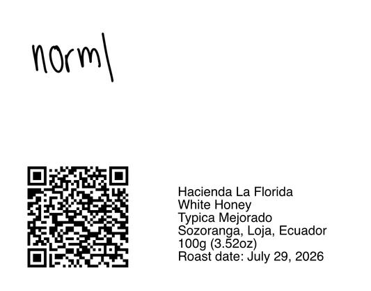 Hacienda La Florida White Honey Mejorado - 100g (3.52oz) - Roasted 07/29/2026