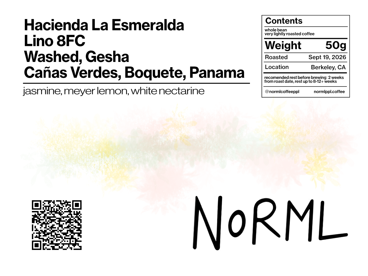 Hacienda La Esmeralda Lino 8FC - Washed Gesha - 50g (1.76oz) - Roasted 09/19/2026