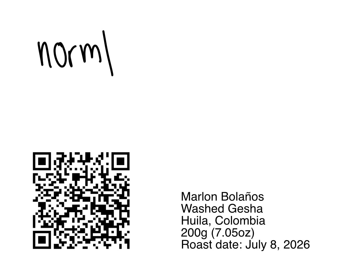 Marlon Bolaños Washed Gesha - 200g (7.05oz) - Roasted 07/08/2026