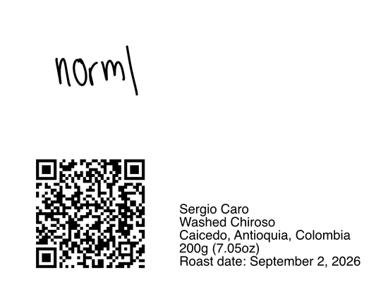 Sergio Caro Washed Chiroso - 200g (7.05oz) - Roasted 09/02/2026