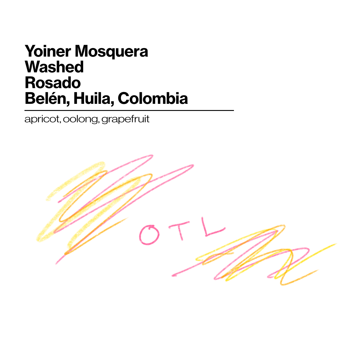 OTL- Yoiner Mosquera - Washed - Rosado - 200g (7.05oz) - Roasted 10/01/2026